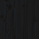 Bed Headboard Black 156 cm Solid Wood Pine