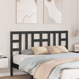 Bed Headboard Black 156 cm Solid Wood Pine