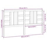Bed Headboard 186 cm Solid Wood Pine - Extra Image