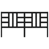 Bed Headboard Black 186 cm Solid Wood Pine - Top-Down View