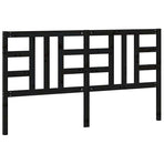 Bed Headboard Black 186 cm Solid Wood Pine