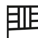 Bed Headboard Black 186 cm Solid Wood Pine