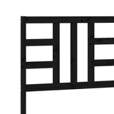 Bed Headboard Black 186 cm Solid Wood Pine - Close-Up Angle