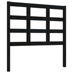 Bed Headboard Black 95.5 cm Solid Wood Pine
