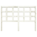 Bed Headboard White 140.5 cm Solid Wood Pine - Side View