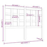 Bed Headboard White 140.5 cm Solid Wood Pine - Rear View