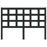 Bed Headboard Black 140.5 cm Solid Wood Pine - Side View