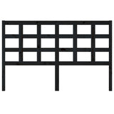 Bed Headboard Black 156x4x100 cm Solid Wood Pine
