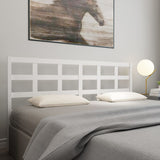 Bed Headboard White 185.5 cm Solid Wood Pine - 45-Degree Angle