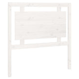 Bed Headboard White 95.5 cm Solid Wood Pine - Front View