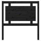Bed Headboard Black 95.5 cm Solid Wood Pine - Top-Down View