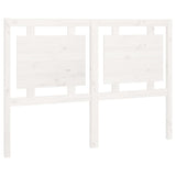 Bed Headboard White 140.5 cm Solid Wood Pine - Front View