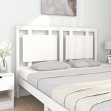 Bed Headboard White 140.5 cm Solid Wood Pine - Side View