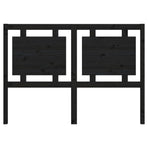Bed Headboard Black 140.5 cm Solid Wood Pine
