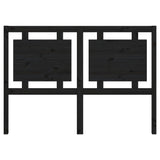 Bed Headboard Black 140.5 cm Solid Wood Pine - Top-Down View