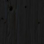 Bed Headboard Black 140.5 cm Solid Wood Pine