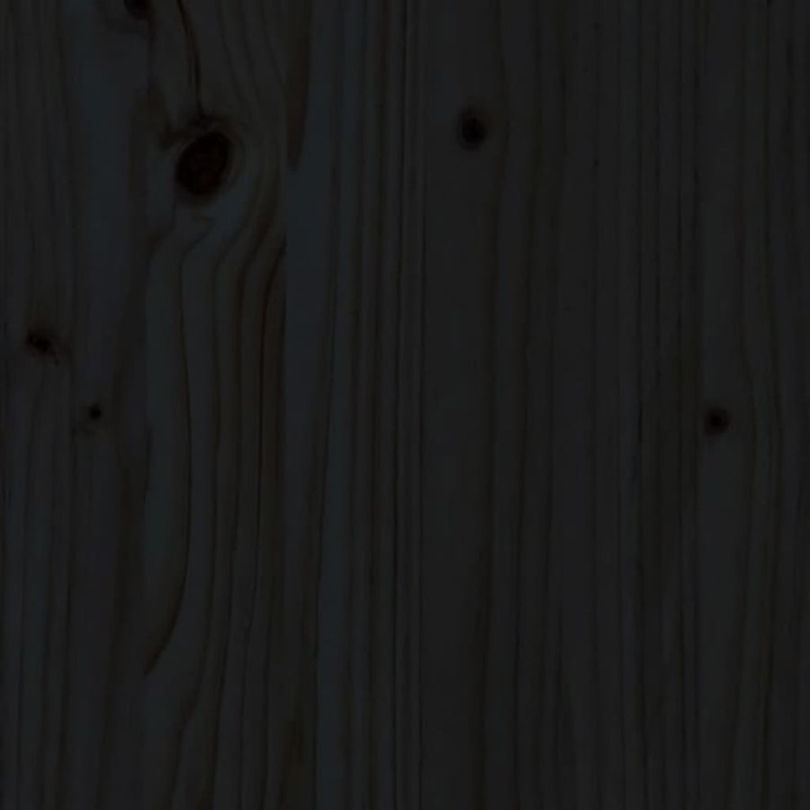 Bed Headboard Black 140.5 cm Solid Wood Pine