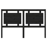 Bed Headboard Black 155.5x4x100 cm Solid Wood Pine - Top-Down View