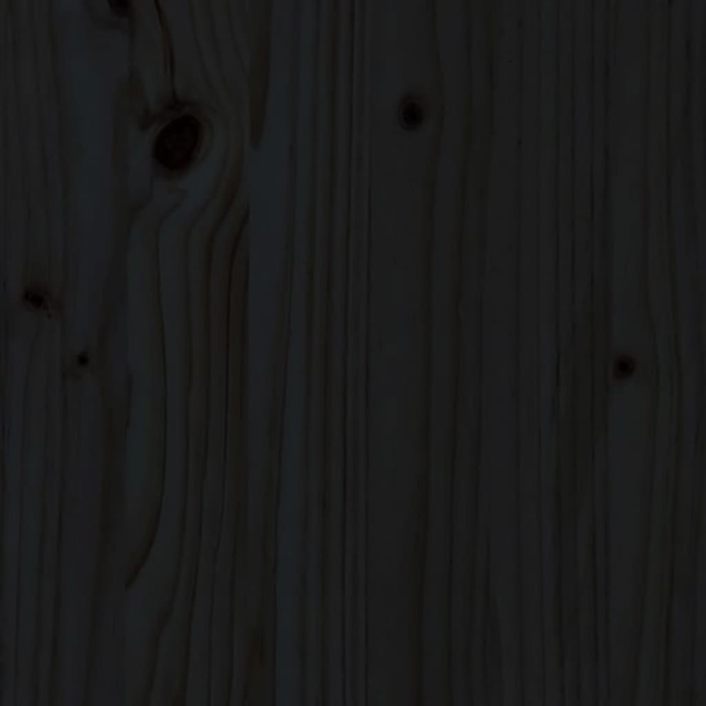 Bed Headboard Black 155.5x4x100 cm Solid Wood Pine