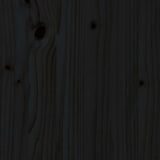 Bed Headboard Black 155.5x4x100 cm Solid Wood Pine - 45-Degree Angle