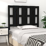 Bed Headboard Black 95.5 cm Solid Wood Pine - Side View
