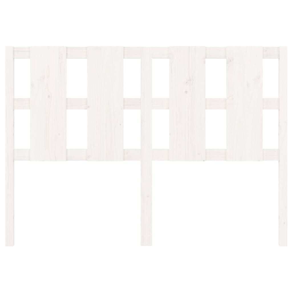 Bed Headboard White 140.5 cm Solid Wood Pine