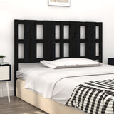 Bed Headboard Black 140.5 cm Solid Wood Pine - Side View