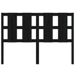 Bed Headboard Black 140.5 cm Solid Wood Pine