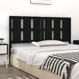 Bed Headboard Black 155.5 cm Solid Wood Pine - Side View
