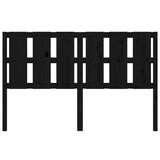 Bed Headboard Black 155.5 cm Solid Wood Pine - Top-Down View