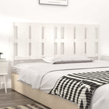 Bed Headboard White 185.5 cm Solid Wood Pine - Side View