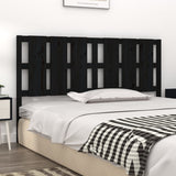 Bed Headboard Black 185.5 cm Solid Wood Pine - Side View