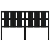 Bed Headboard Black 185.5 cm Solid Wood Pine - Top-Down View