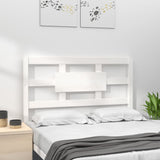 Bed Headboard White 95.5 cm Solid Wood Pine - Side View
