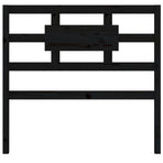 Bed Headboard Black 95.5 cm Solid Wood Pine