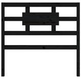 Bed Headboard Black 95.5 cm Solid Wood Pine - Top-Down View
