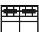 Bed Headboard Black 140.5 cm Solid Wood Pine - Top-Down View