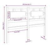 Bed Headboard 155.5 cm Solid Wood Pine - Rear View