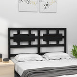 Bed Headboard Black 155.5 cm Solid Wood Pine