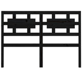 Bed Headboard Black 155.5 cm Solid Wood Pine - Top-Down View
