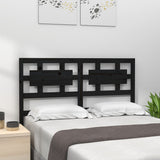 Bed Headboard Black 155.5 cm Solid Wood Pine