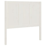 Bed Headboard White 95.5x4x100 cm Solid Pine Wood - Front View