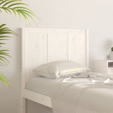 Bed Headboard White 95.5x4x100 cm Solid Pine Wood - Side View
