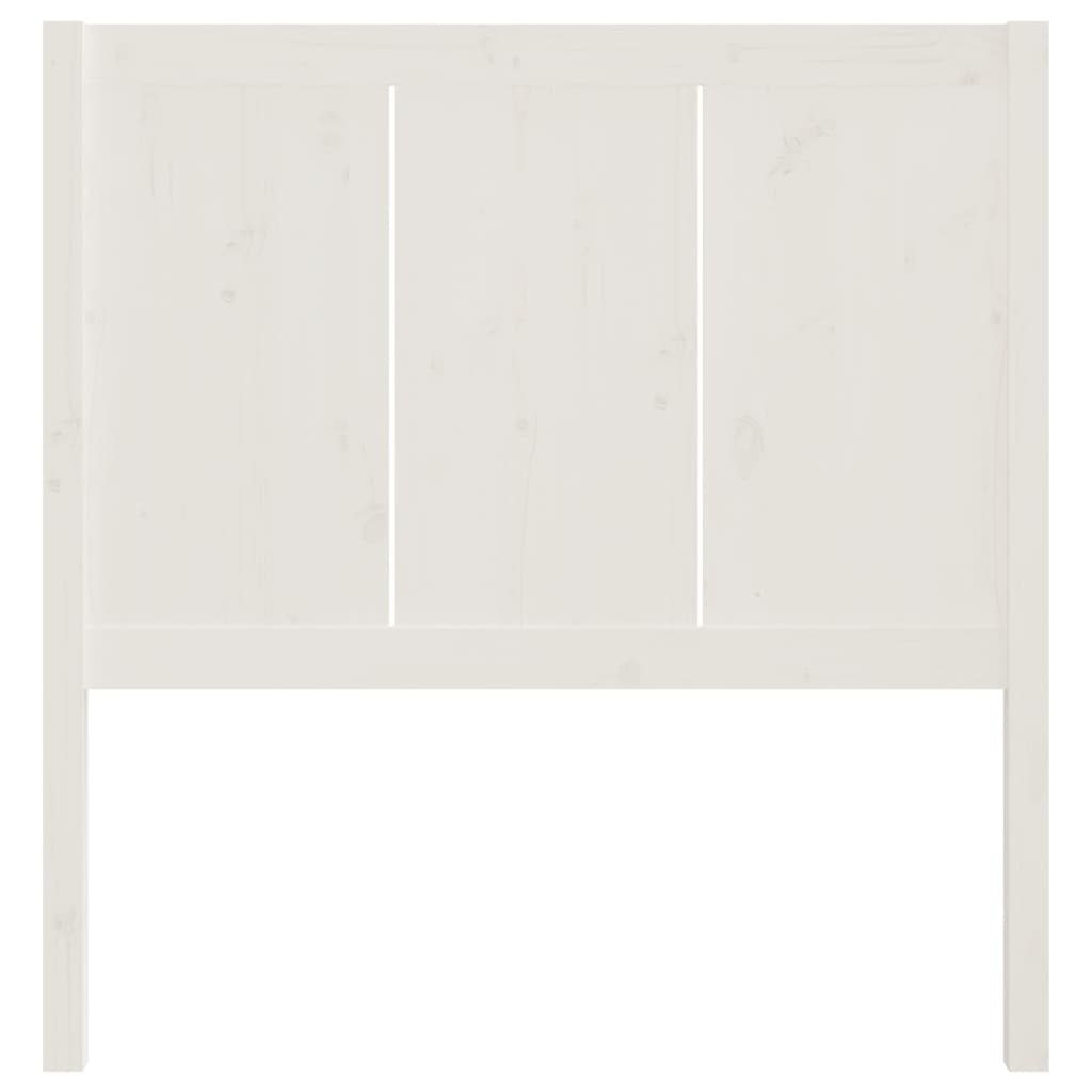 Bed Headboard White 95.5x4x100 cm Solid Pine Wood