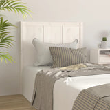 Bed Headboard White 95.5x4x100 cm Solid Pine Wood