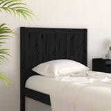 Bed Headboard Black 95.5 cm Solid Pine Wood - Side View