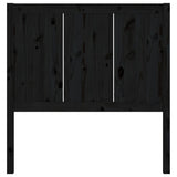 Bed Headboard Black 95.5 cm Solid Pine Wood