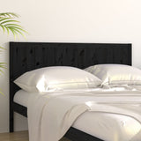 Bed Headboard Black 140.5x4x100 cm Solid Pine Wood - Side View