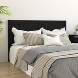 Bed Headboard Black 140.5x4x100 cm Solid Pine Wood