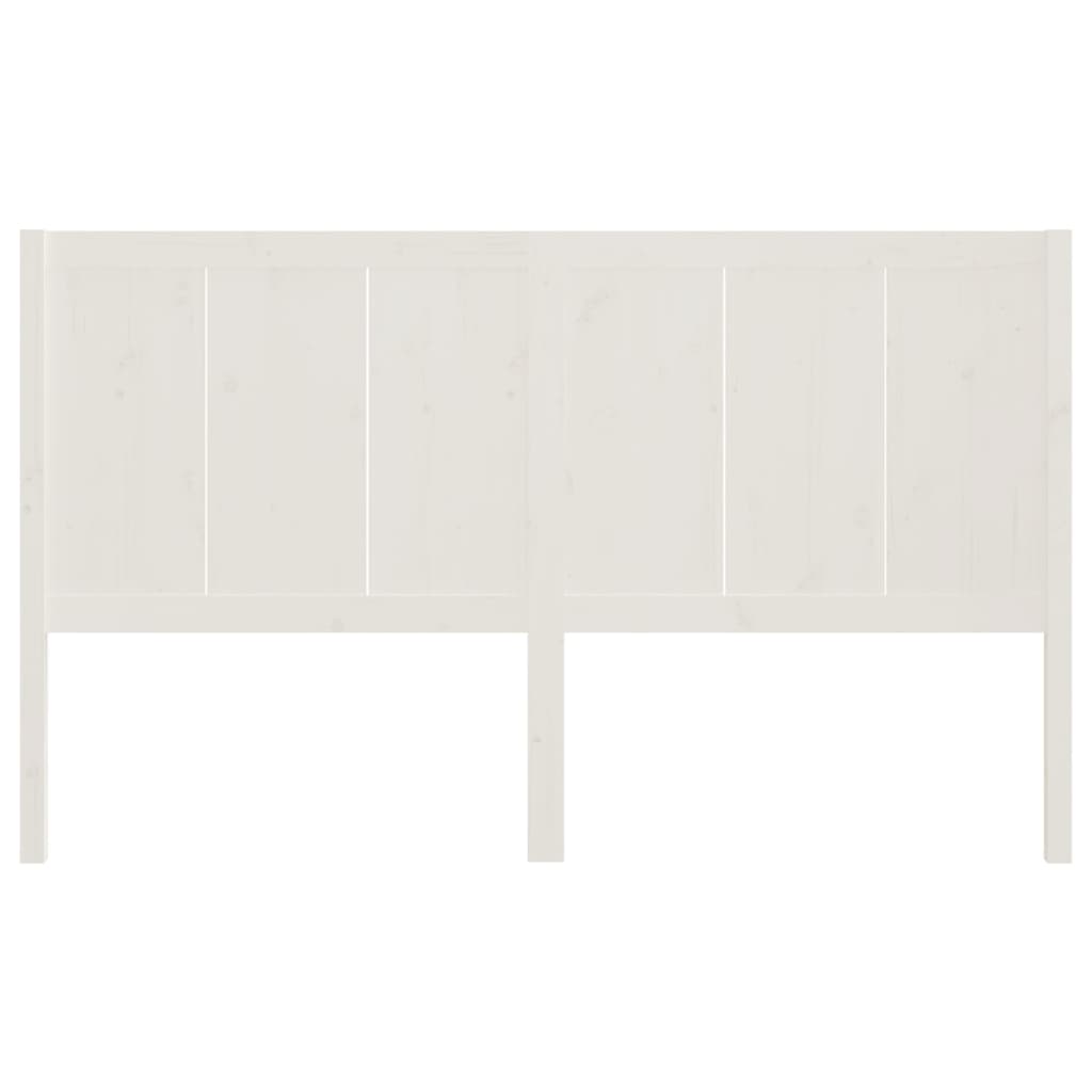 Bed Headboard White 155.5 cm Solid Wood Pine